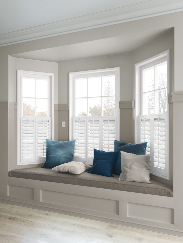 Cafe style plantation shutters in Essex
